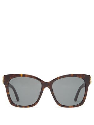 BB-logo square tortoiseshell-acetate sunglasses | Balenciaga | MATCHESFASHION UK | Matches (UK)