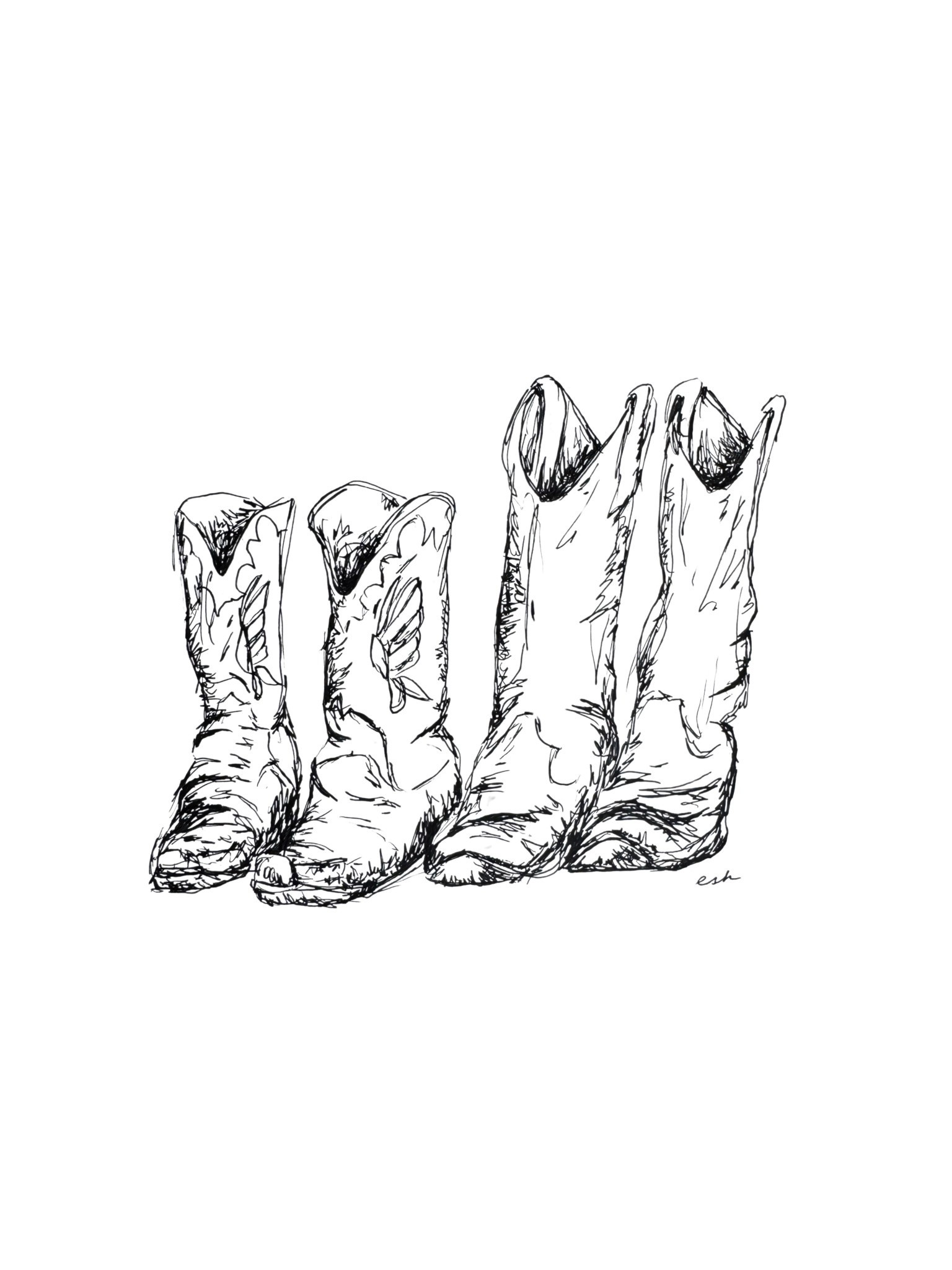 Cowboy boots sketch with my favorite pens 

#LTKGiftGuide #LTKHome