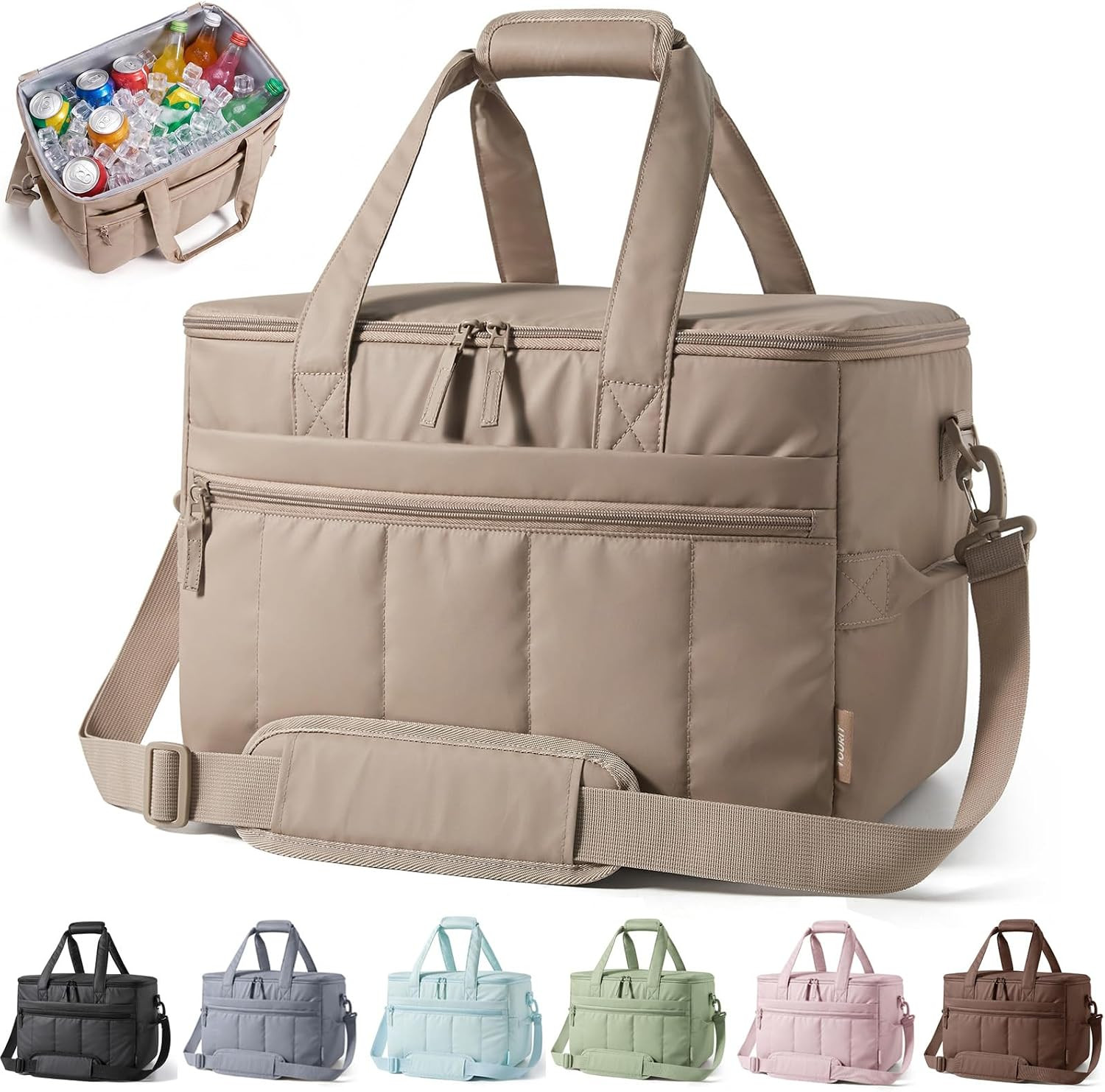 TOURIT Puffer Insulated Cooler Bag 48 Cans/32L, Waterproof Beach Cooler | Amazon (US)