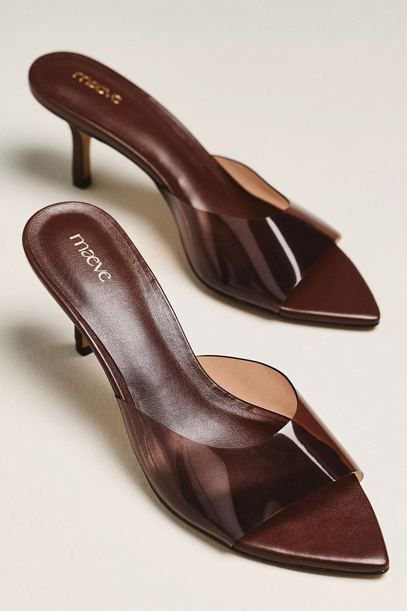 Gianna PVC Pointed-Toe Mule Heels | Anthropologie (US)