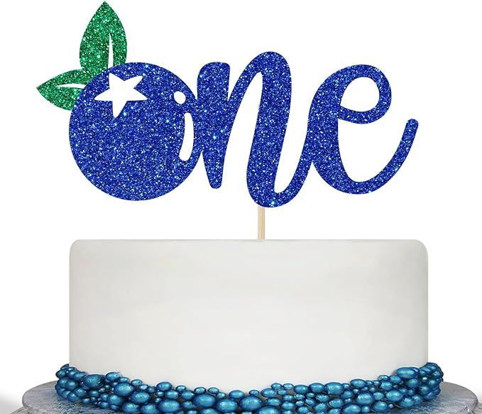 Blueberry One Cake Topper, Blueberry 1st Birthday Decorations, Sweet One, Fruit Themed 1st Birthd... | Amazon (US)