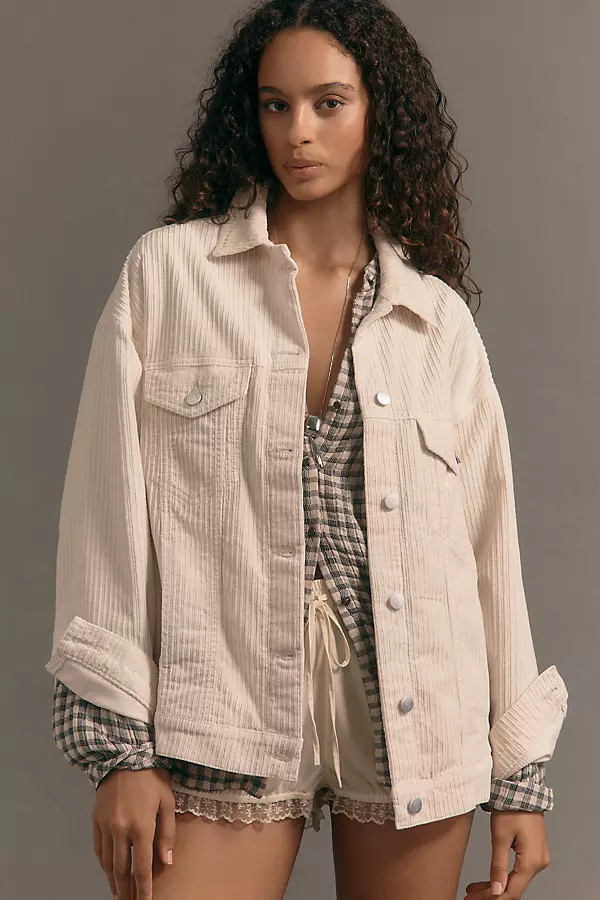 The Weston Corduroy Boyfriend Jacket by Pilcro | Anthropologie (US)