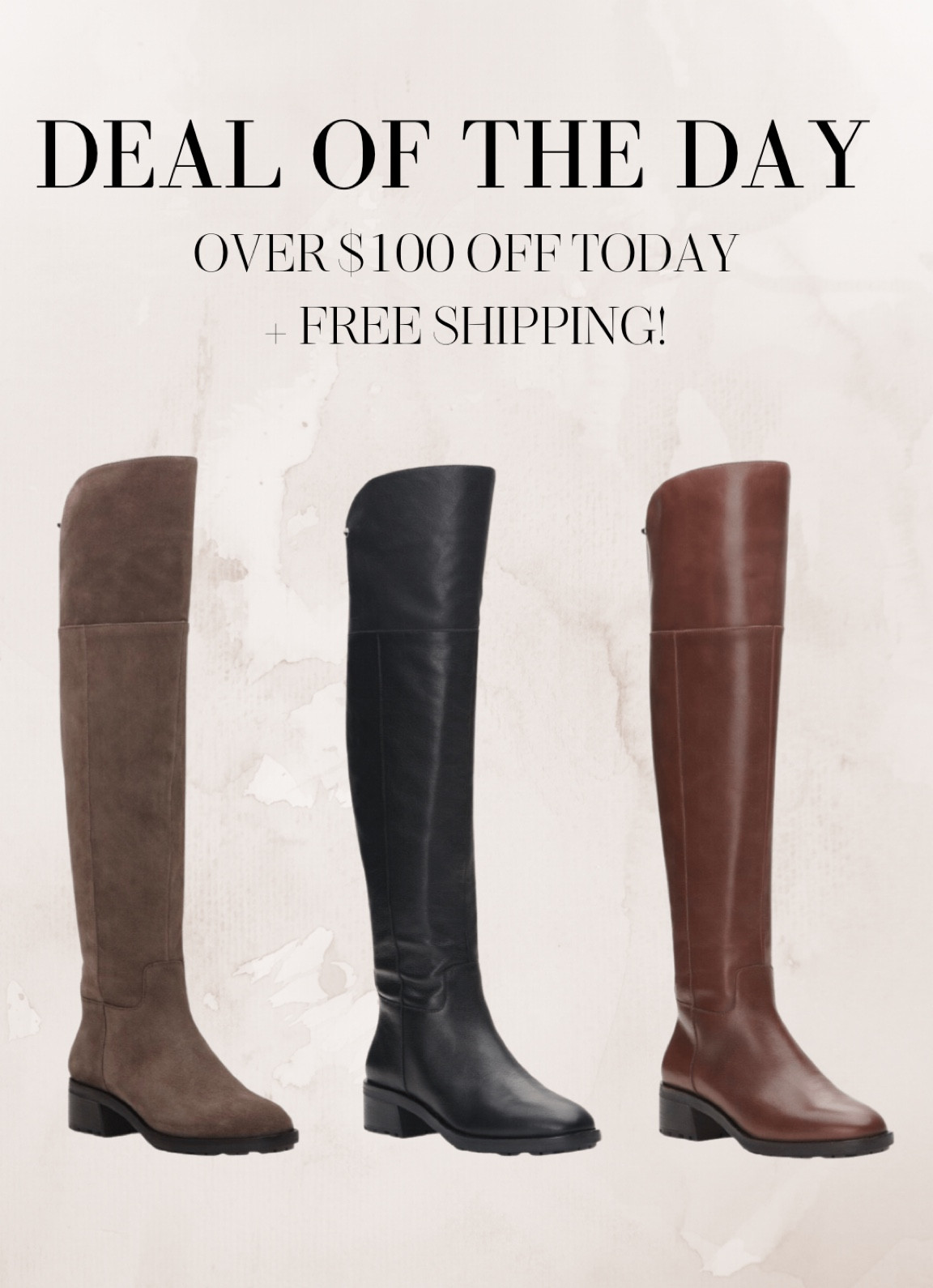 Vince camuto boots on sale over $100 off today + free shipping.

I got my normal size 7

#boots #sale #laurabeverlin

#LTKsalealert #LTKstyletip #LTKshoecrush