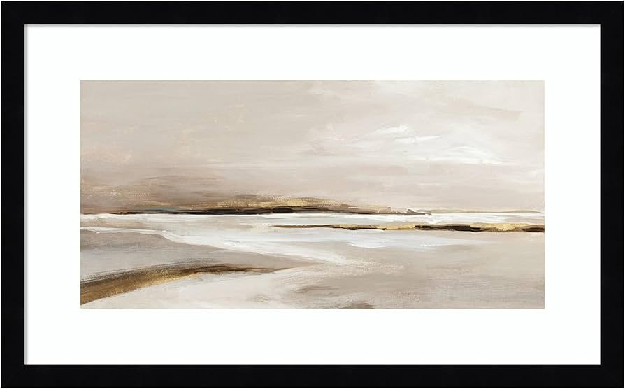 Amanti Art Framed Wall Art Print 13x21 Golden Prairie Landscape by Jacob q, Abstract Wall Art, Mo... | Amazon (US)