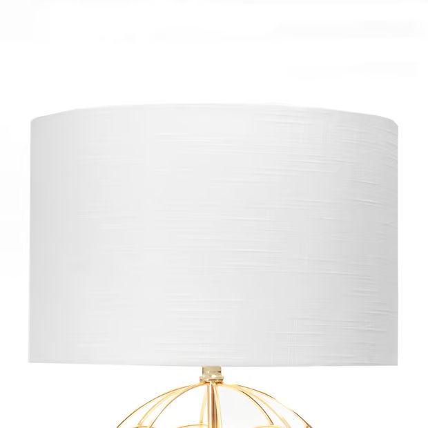 Gold 25-inch Wire Framed Steel Globe Table Lamp | Rugs USA