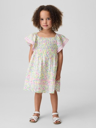 Baby & Toddler Smocked Flutter-Sleeve Dress | Gap (US)