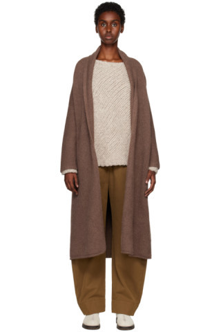 Lauren Manoogian - Brown Long Shawl Cardigan | SSENSE