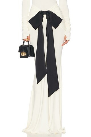 The Althea Jersey Skirt With Bow | FWRD 