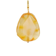 Jumbo Yellow Agate Clip-On Charm | Sequin