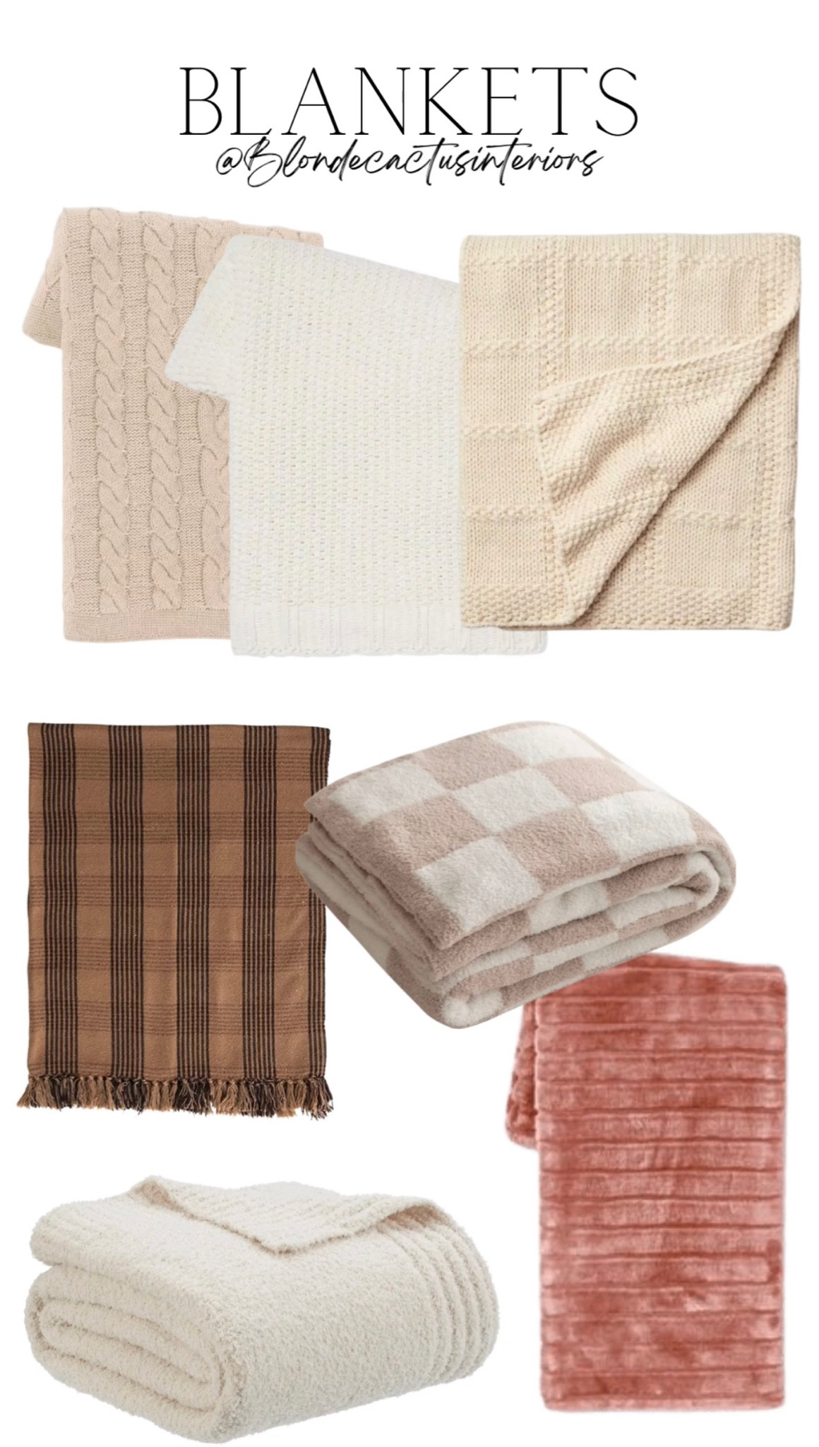 Blankets, white blanket, neutral blanket, plaid blanket, checkered blanket

#LTKhome #LTKsalealert #LTKFind