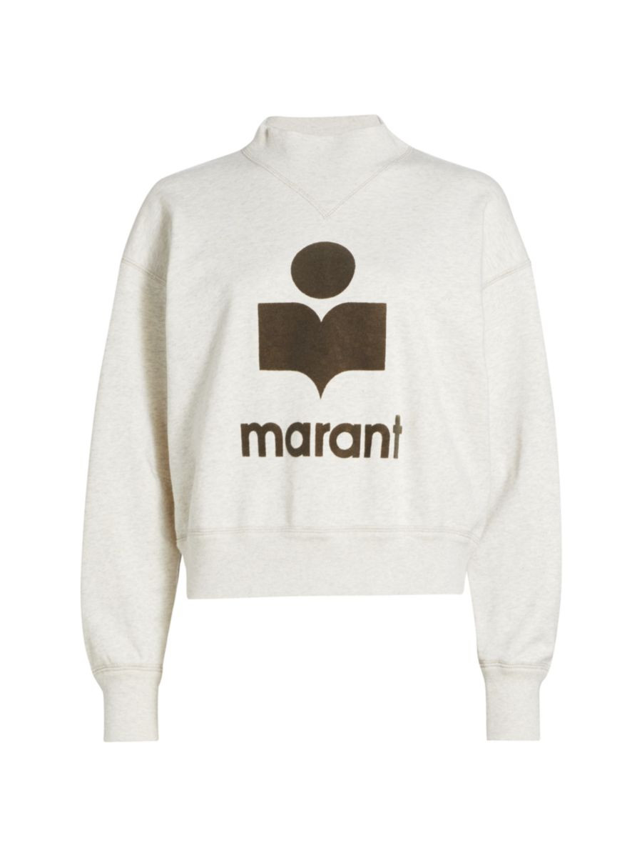 Isabel Marant ÉtoileMoby Logo Cotton-Blend Sweatshirt | Saks Fifth Avenue