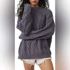 Free People Isla Cable Stitch Tunic Sweater | Poshmark