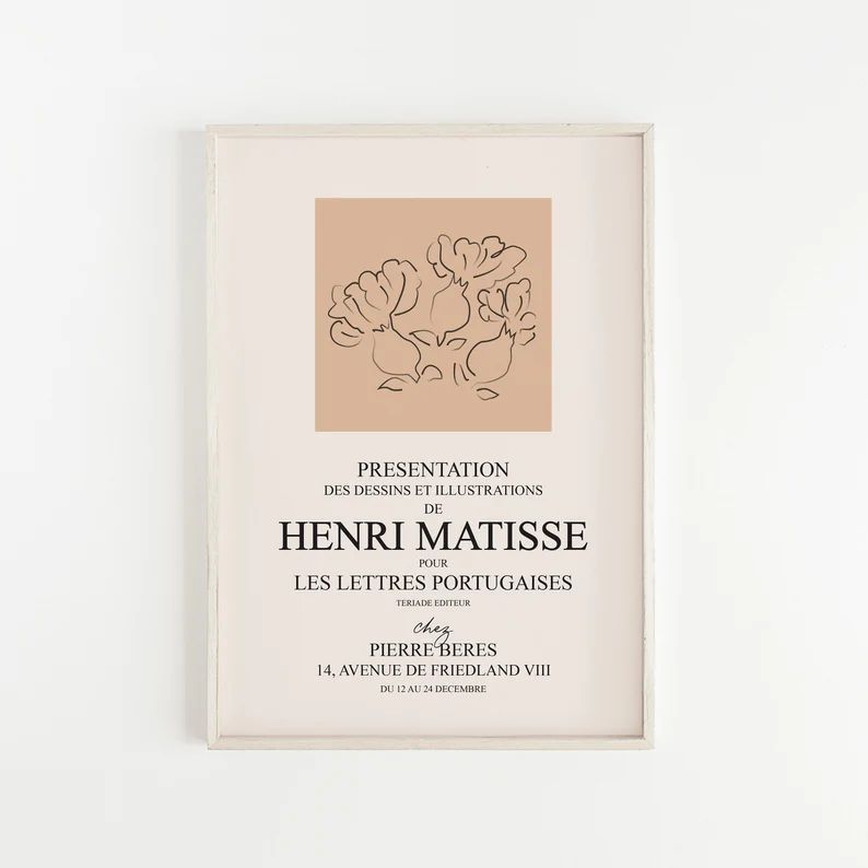 MATISSE Exhibition Poster  Matisse Florals  Abstract Print  | Etsy | Etsy (UK)