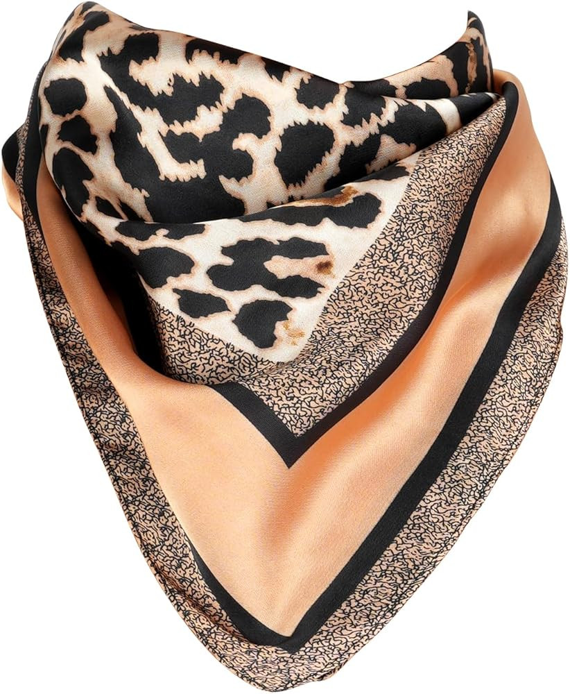 27.5 Inches Satin Head Scarf -Hair Scarf Silk Head Scarf Silk Bandana Silk Hair Wrap Neck Scarf f... | Amazon (US)