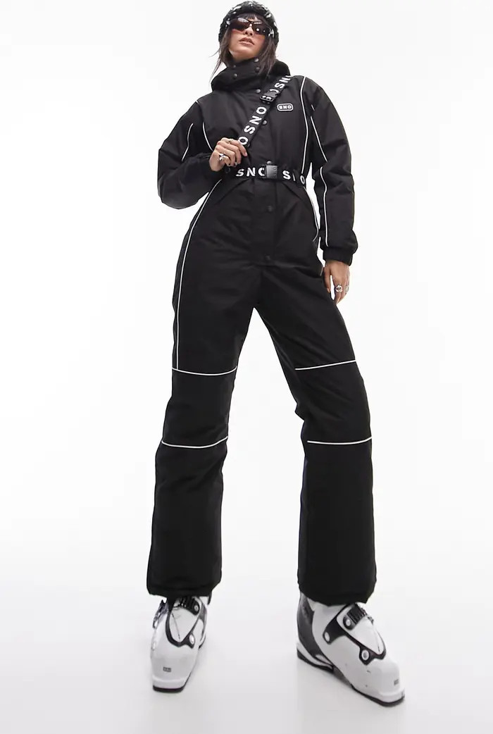 Hooded Belted Waterproof Ski Suit | Nordstrom