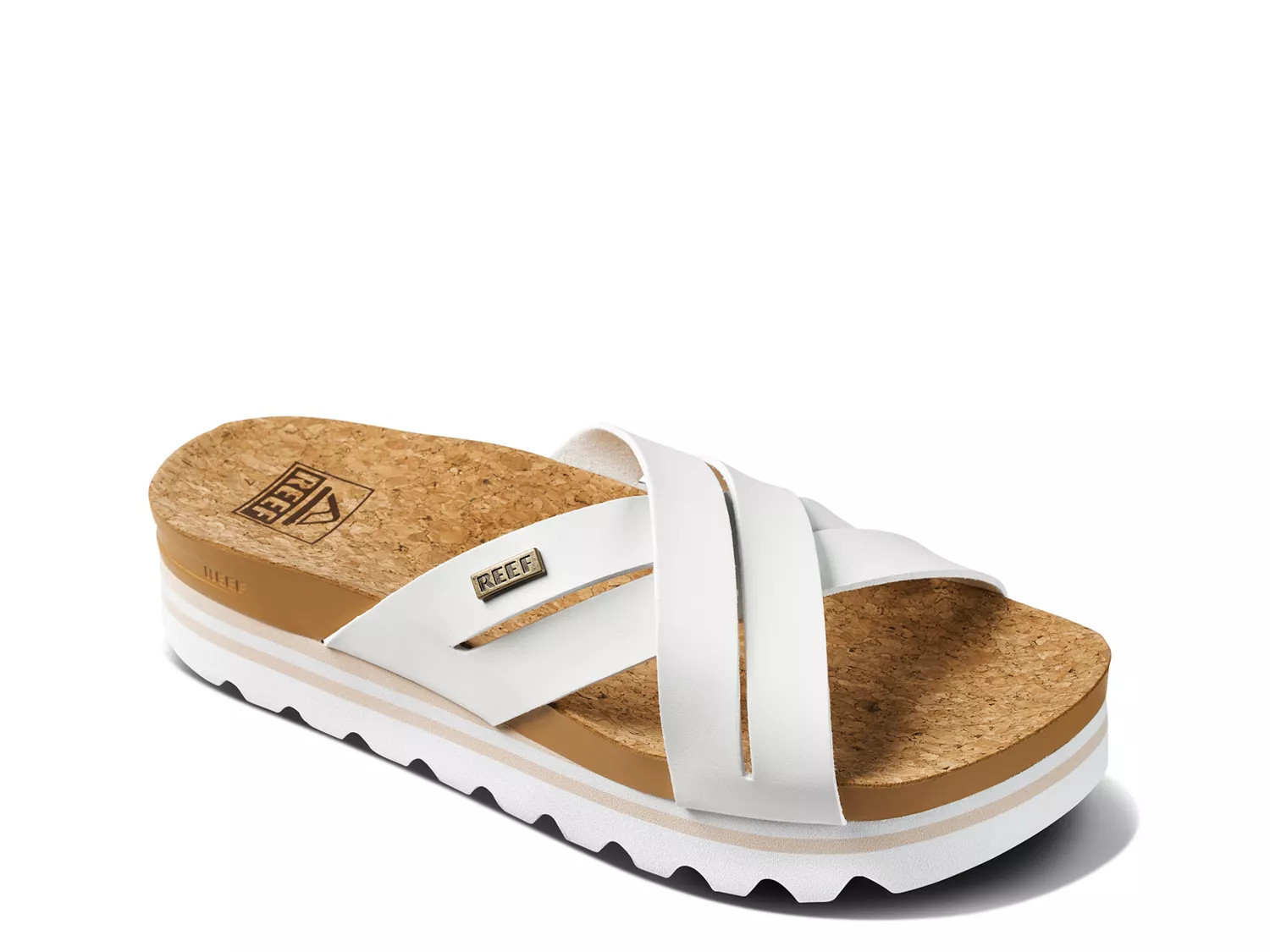 Reef Cushion Bloom Hi Wedge Sandal | Women's | White | Size 7 | Sandals | DSW