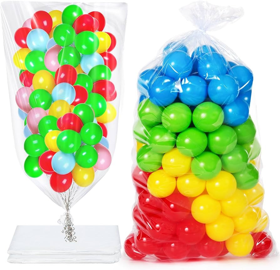 Gueevin 2 Pcs Large Balloon Bags for Transport Reusable Clear Balloon Drop Bag Plastic Big Clear ... | Amazon (US)