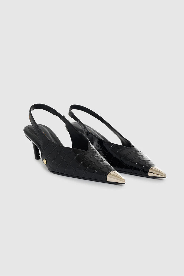 Nina Heels With Metal Toe Cap | Anine Bing