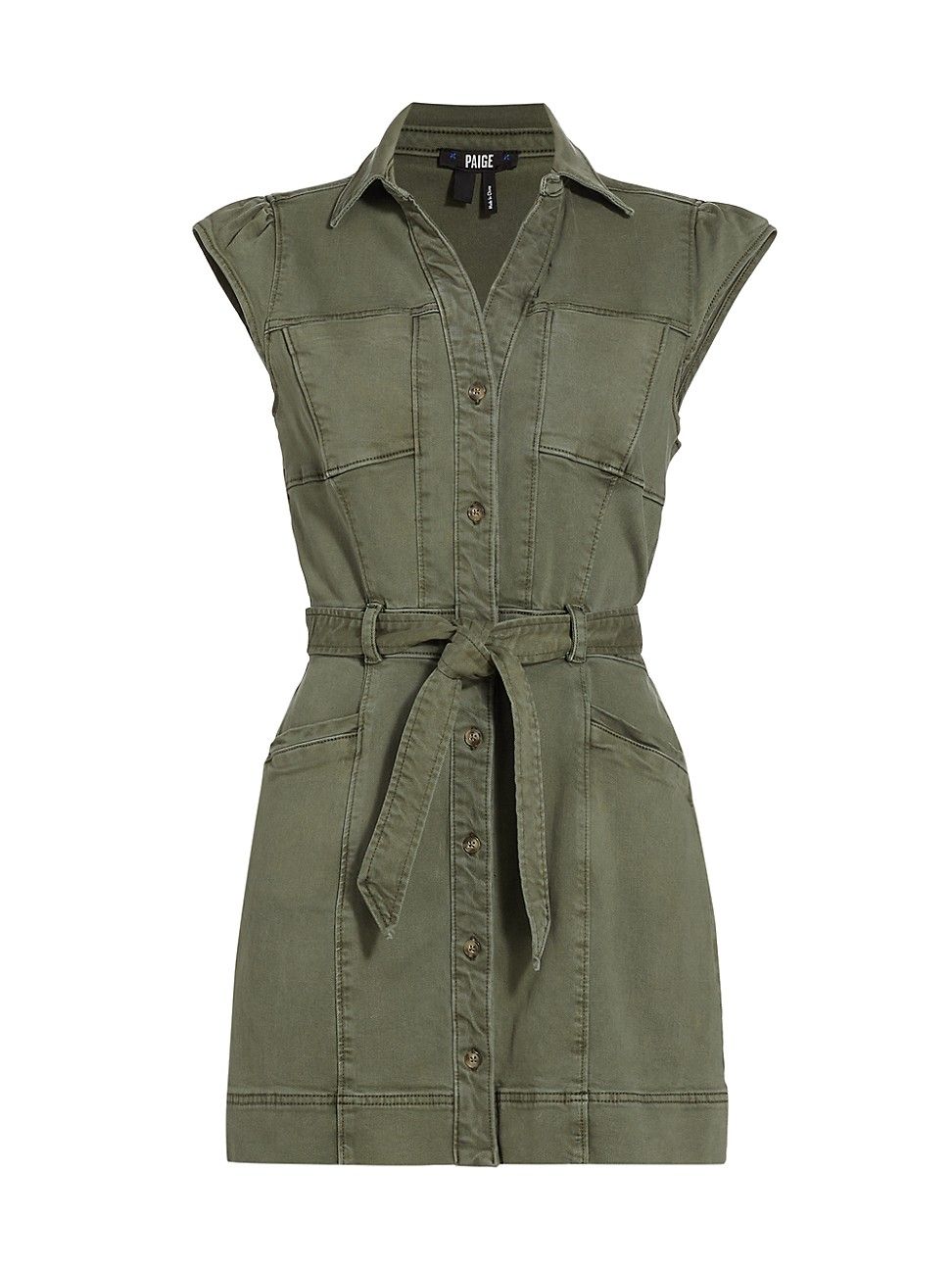 Women's Jaxsyn Cap-Sleeve Belted Minidress - Vintage Ivy Green - Size 4 - Vintage Ivy Green - Size 4 | Saks Fifth Avenue