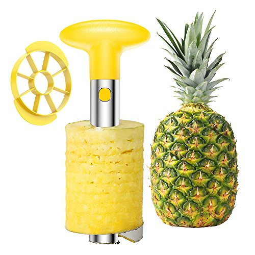 SameTech Easy Kitchen Tool Stainless Steel Fruit Pineapple Peeler Corer Slicer Cutter | Amazon (US)