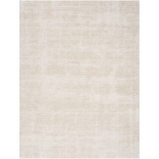Modern Ivory Beige 8 ft. x 10 ft. Shag Abstract Contemporary Area Rug | The Home Depot