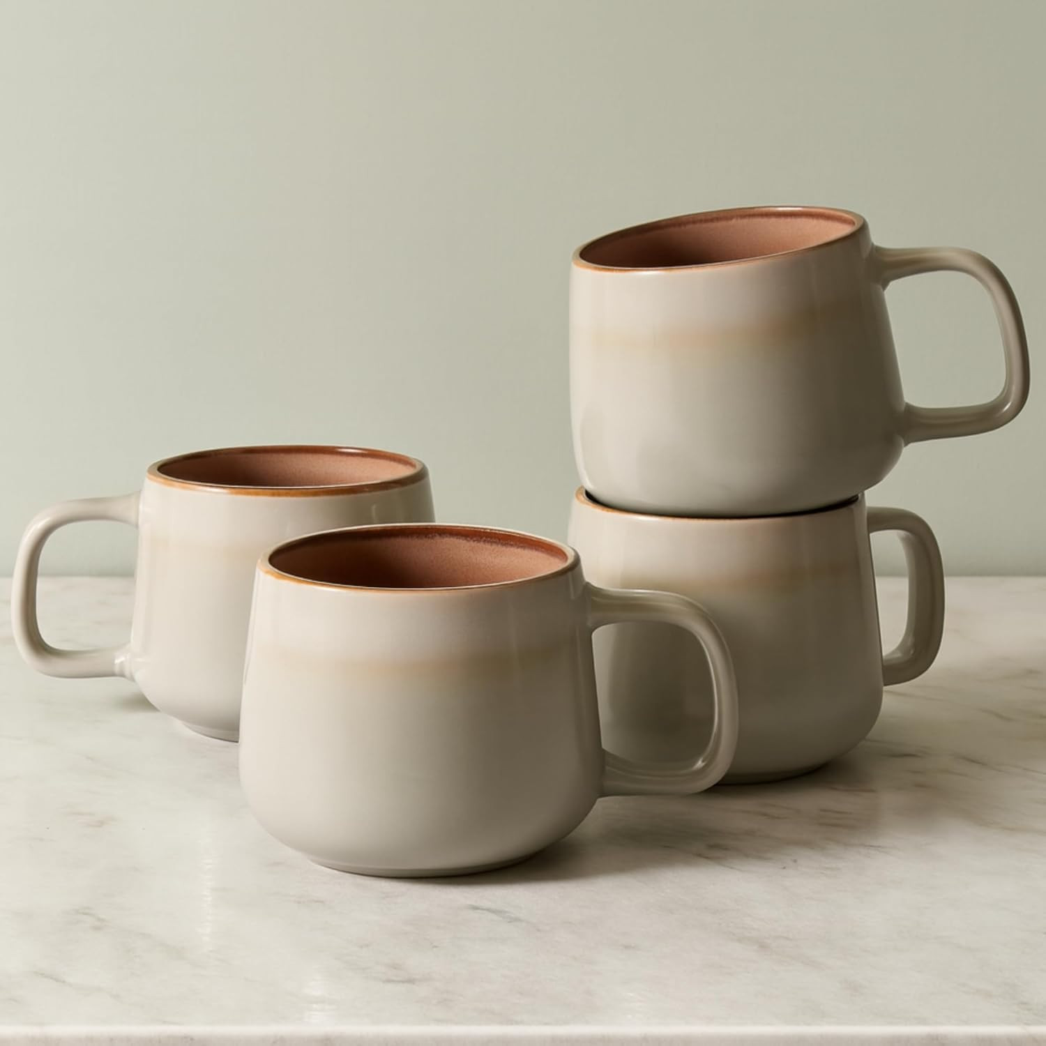 Ava Nord Ceramic Coffee Mugs Set of 4 | 12 oz Stoneware Coffee Cups | Lead-Free, Non-Toxic | Micr... | Amazon (US)