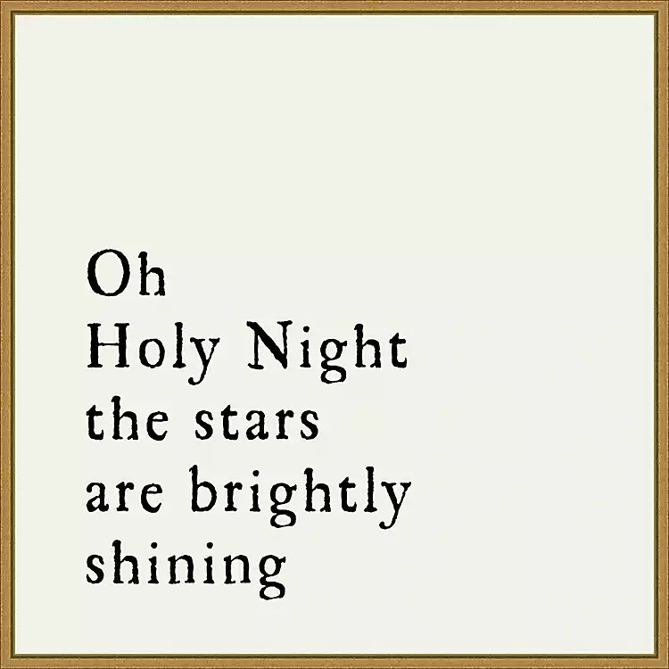 Oh Holy Night Gold Framed Canvas Art Print | Kirkland's Home