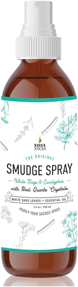 Soul Sticks Smudge Spray for Cleansing Negative Energy and Purifying Home | Made with White Sage ... | Amazon (US)