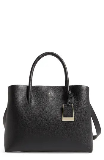 Kate Spade New York Large Madison Knollwood Drive - Celestina Leather Satchel - Black | Nordstrom