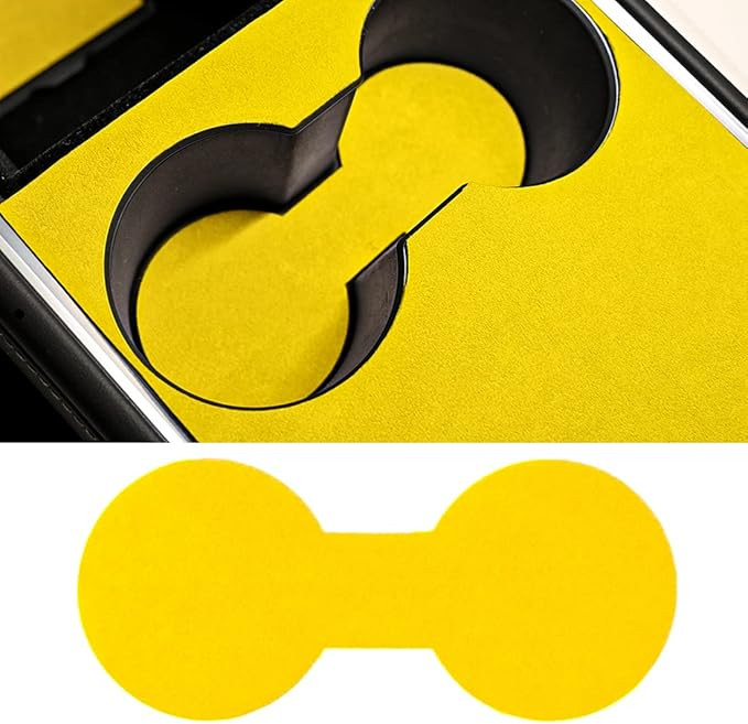 Suede Water Coaster Cup Holder Cover for Tesla Model Y 2020-2023 and Model 3 2017-2023 Interior T... | Amazon (US)