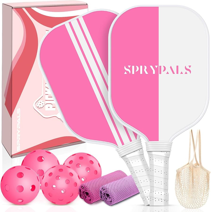 Pickleball Paddles Set of 2/4, USAPA Approved Lightweight Fiberglass Pickleball Set with 4 Balls,... | Amazon (US)