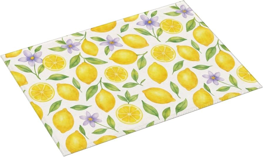 Lemon Dish Drying Mats for Kitchen Counter, Large 18"x24" Dish Mats for Drying Dishes, Microfiber... | Amazon (US)