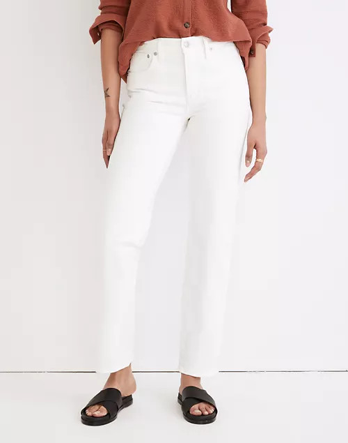 The Mid-Rise Perfect Vintage Straight Jean in Tile White | Madewell