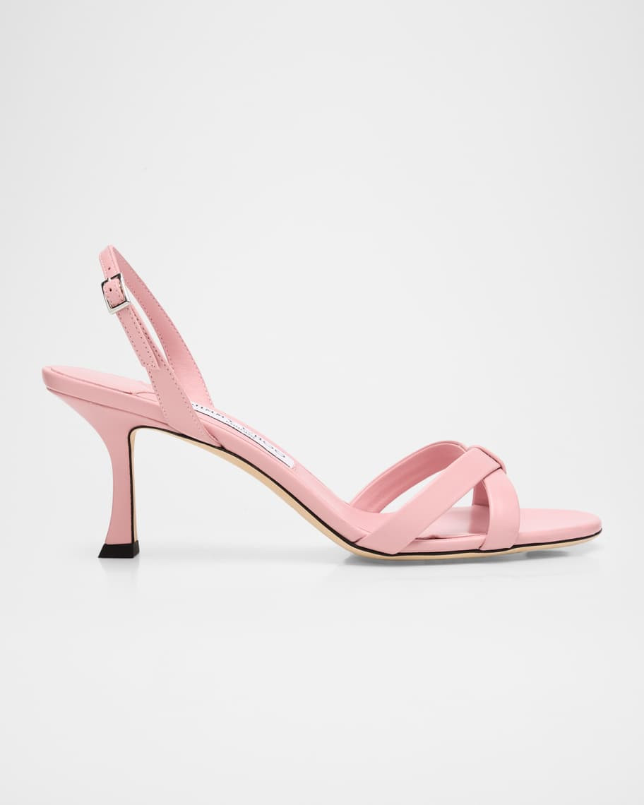 Elsy 70 Leather Slingback Sandals | Neiman Marcus