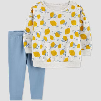 Carter's Just One You® Baby Girls' Lemon Top & Bottom Set - Yellow | Target