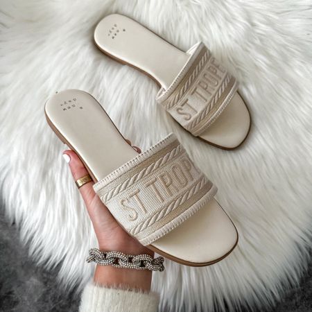 Women's Nat Slide Sandals - A New Day™ now $19 originally $24