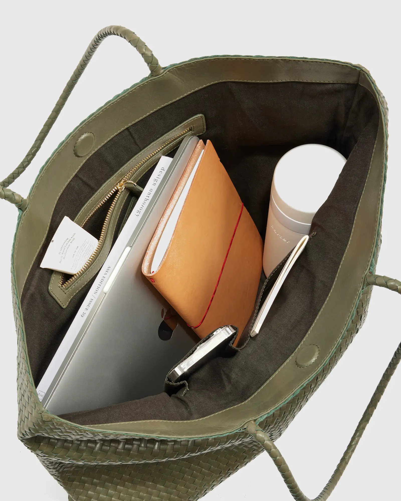 Italian Leather Handwoven Tote | Quince