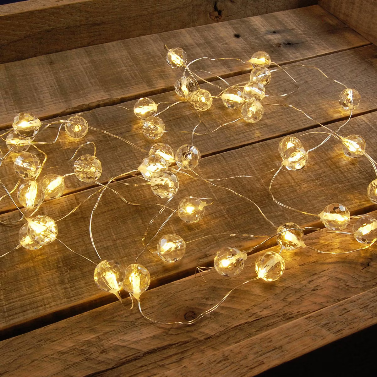 Lumabase 2ct Battery Operated Mini String Lights with Crystal Balls | Target
