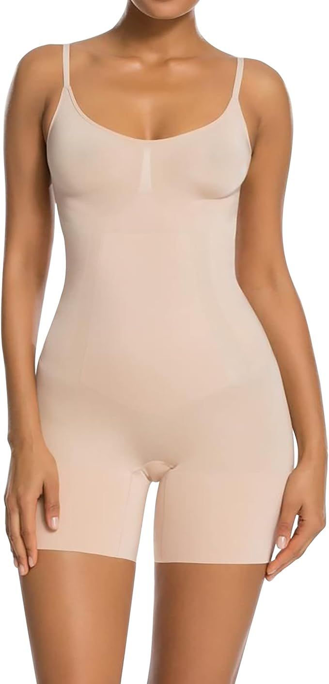SHAPERX Bodysuit for Women Tummy Control Shapewear Mid-Thigh Seamless Full Body Shaper | Amazon (US)