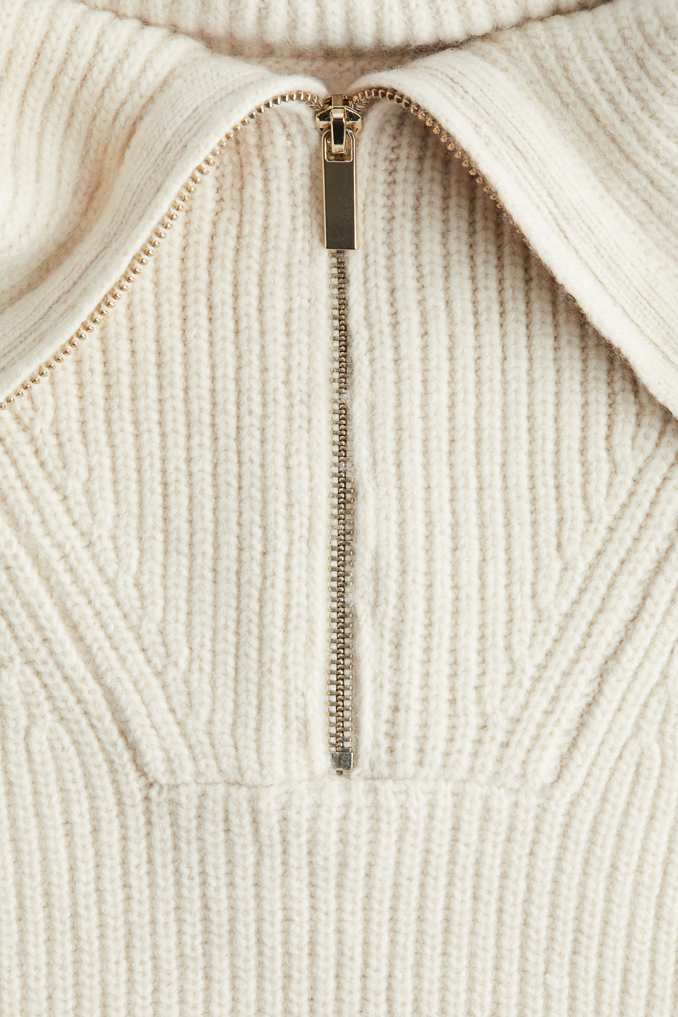 Rib-Knit Half-Zip Sweater | H&M (US + CA)