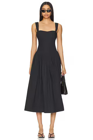 Tularosa Allie Midi Dress in Black from Revolve.com | Revolve Clothing (Global)