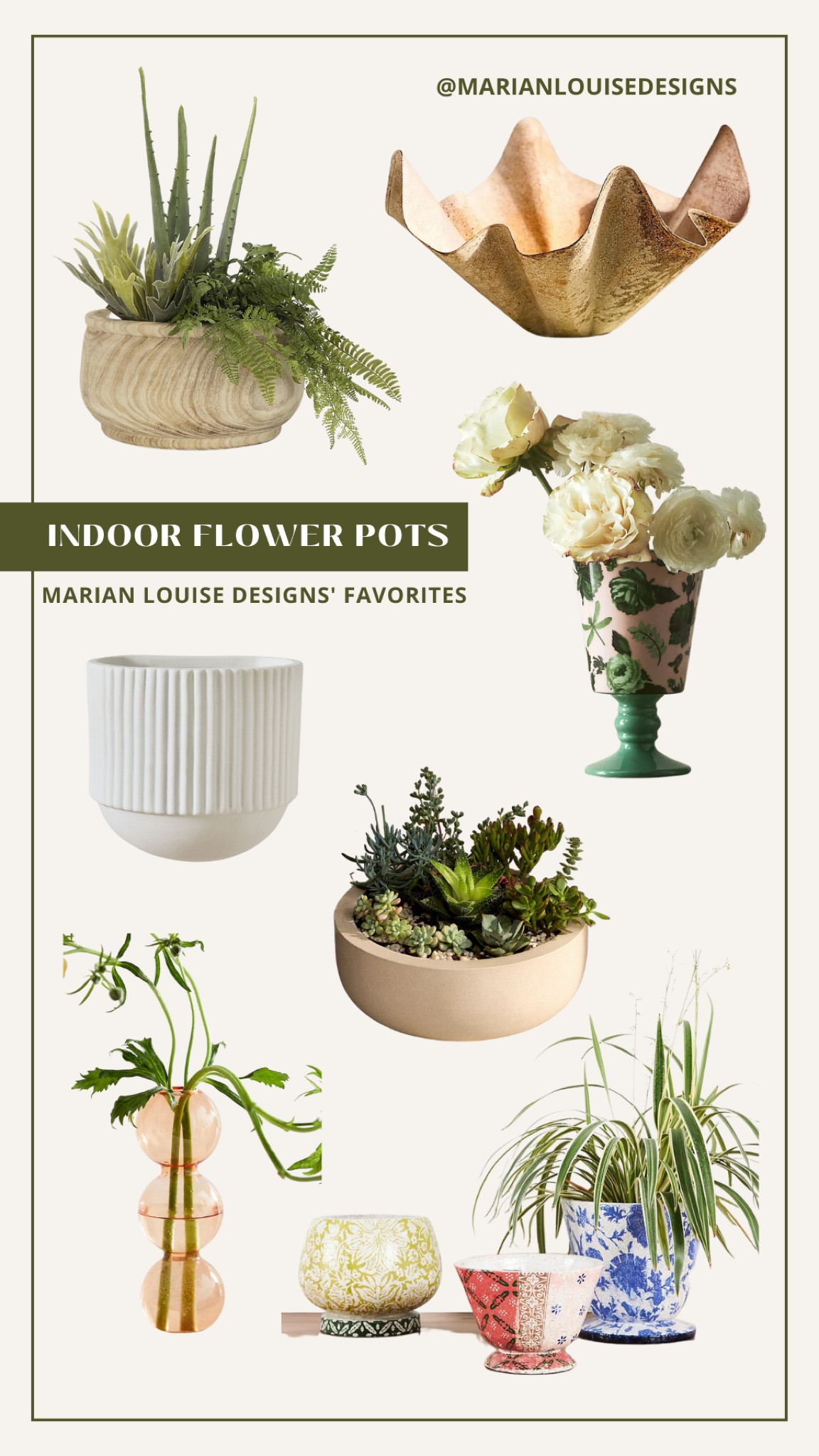 Indoor Flower Pots. Garden Planters. Moss Bowls. Spring Flower Vase. 🪴

#LTKSeasonal #LTKsalealert #LTKFind