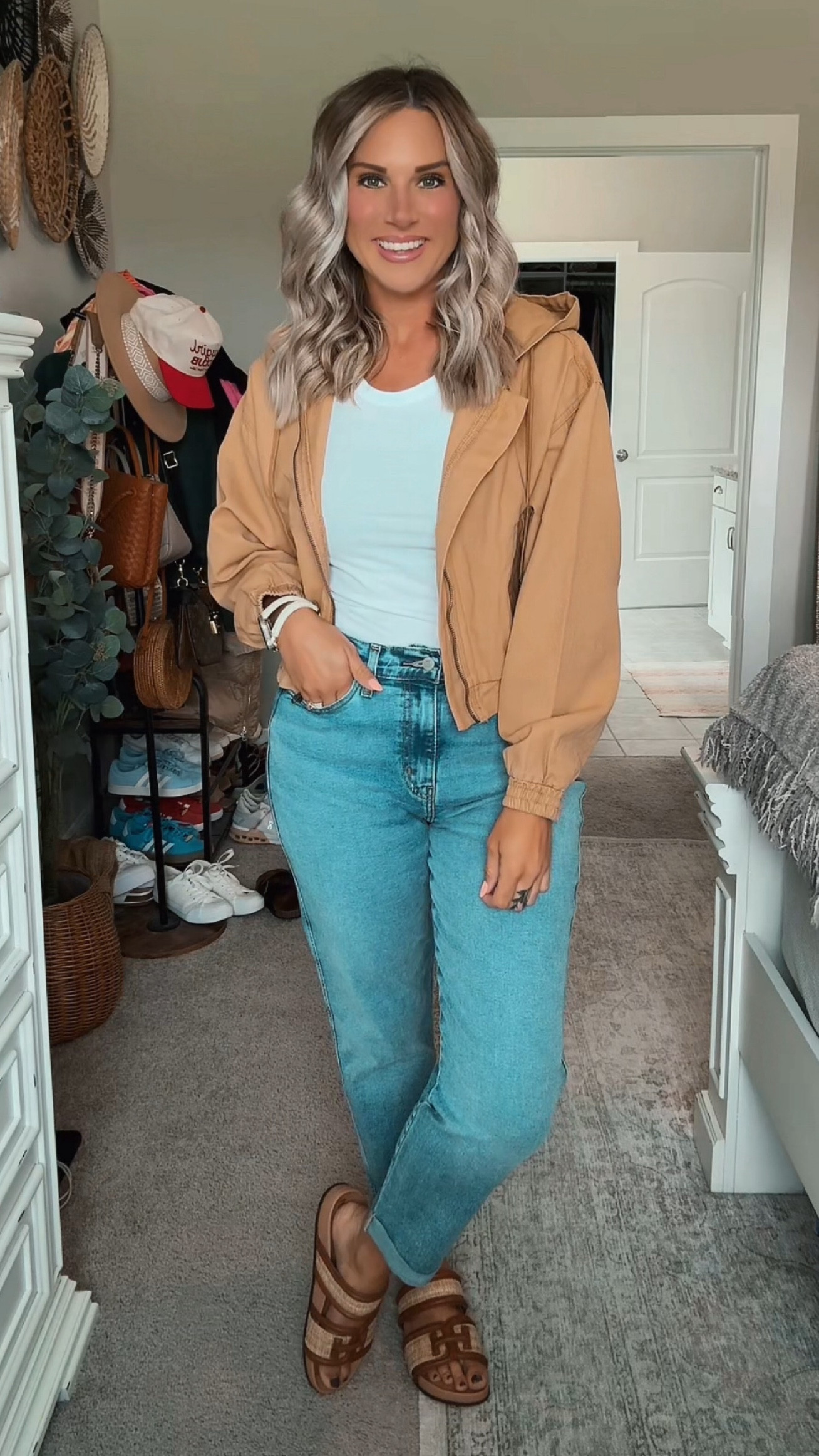 The perfect outfit for fall from Walmart! I love laying when the weather starts to cool down and transition to colder weather. This basic white tee, blue jeans and brown shacket are all from Walmart! The quality is amazing.

#LTKSeasonal #LTKFindsUnder50 #LTKMidsize