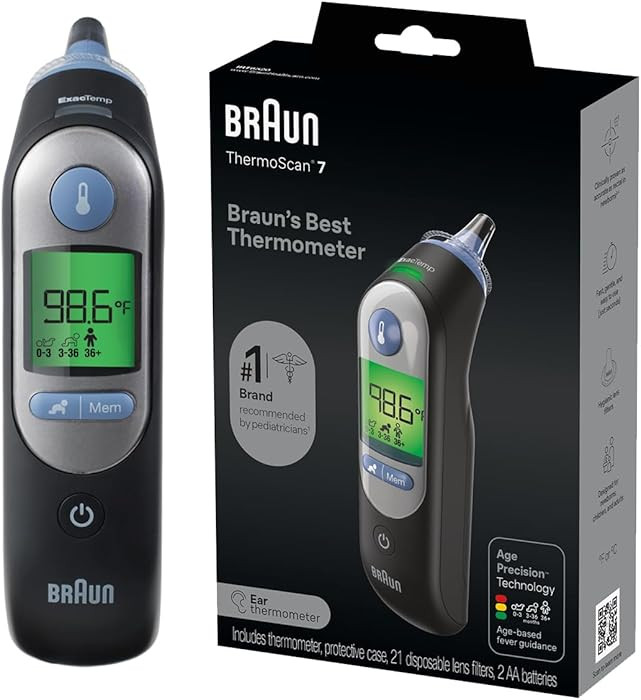 Braun ThermoScan 7 Digital Ear Thermometer for Adults, Babies & Infants, Age-Adjusted Fever Guida... | Amazon (US)