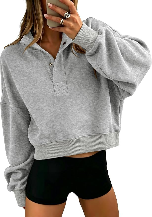 ANRABESS Sweatshirt for Women Oversized Cropped Fall Outfits | Amazon (US)