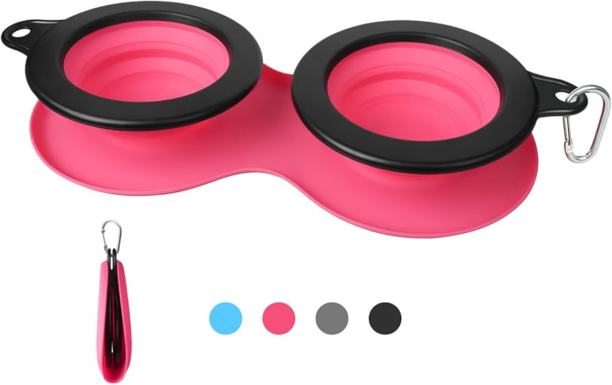 WINSEE Collapsible Dog Bowls Water, Portable Travel Pet Food Feeding Cat Bowl, Foldable Expandabl... | Amazon (US)