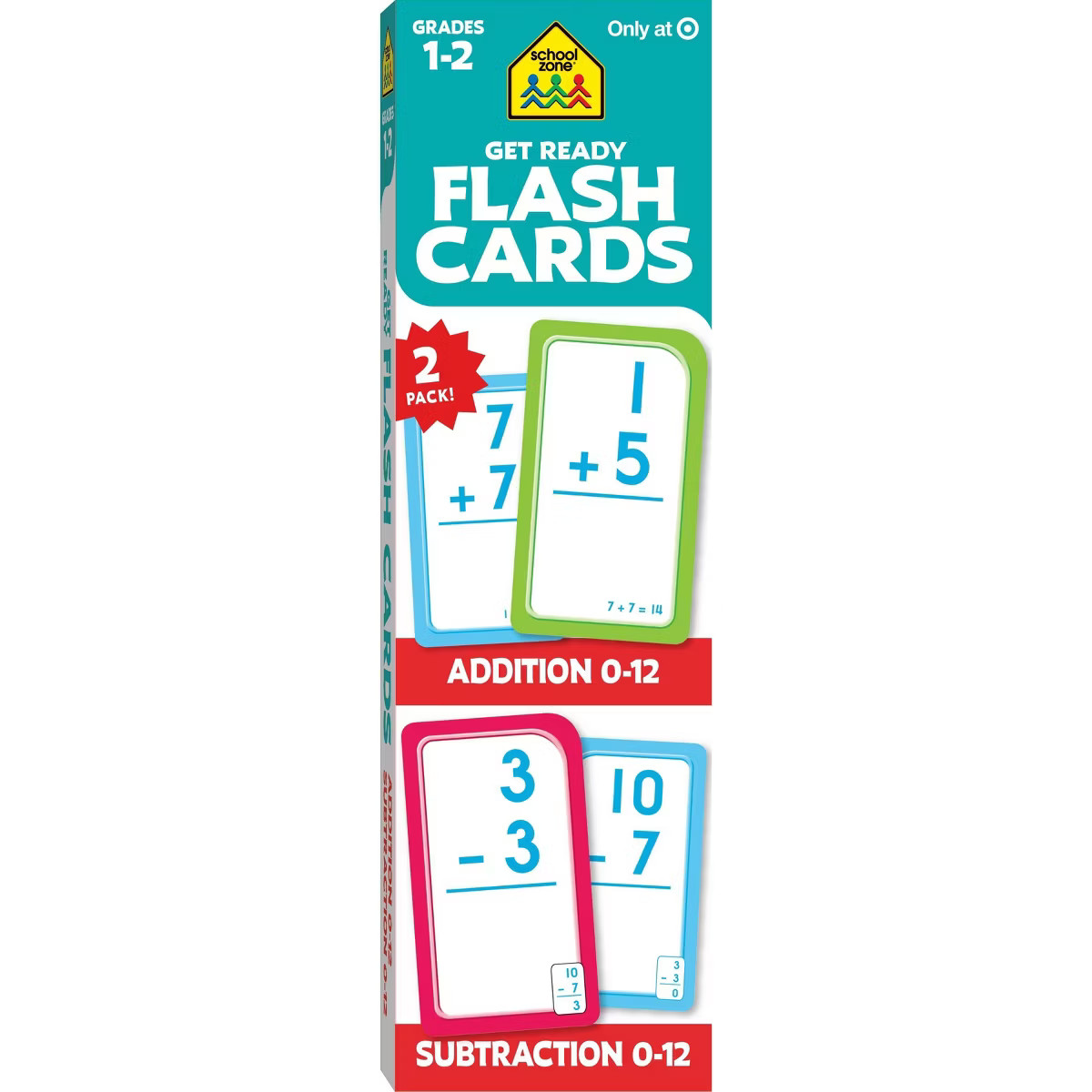 Get Ready Flash Cards Addition & Subtraction 2pk Grades 1-2 - Target Exclusive Edition - by Schoo... | Target