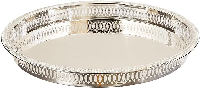 Elegance Silver Round Silver Plated Gallery Tray, 12-3/4" | Amazon (US)