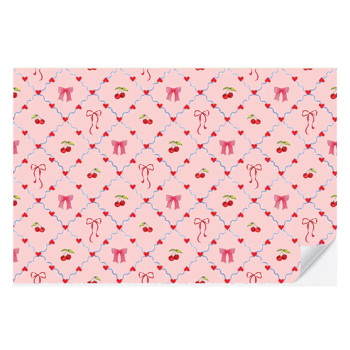 Mon Cherry Valentine's Day Placemat Pad | Ellie and Piper