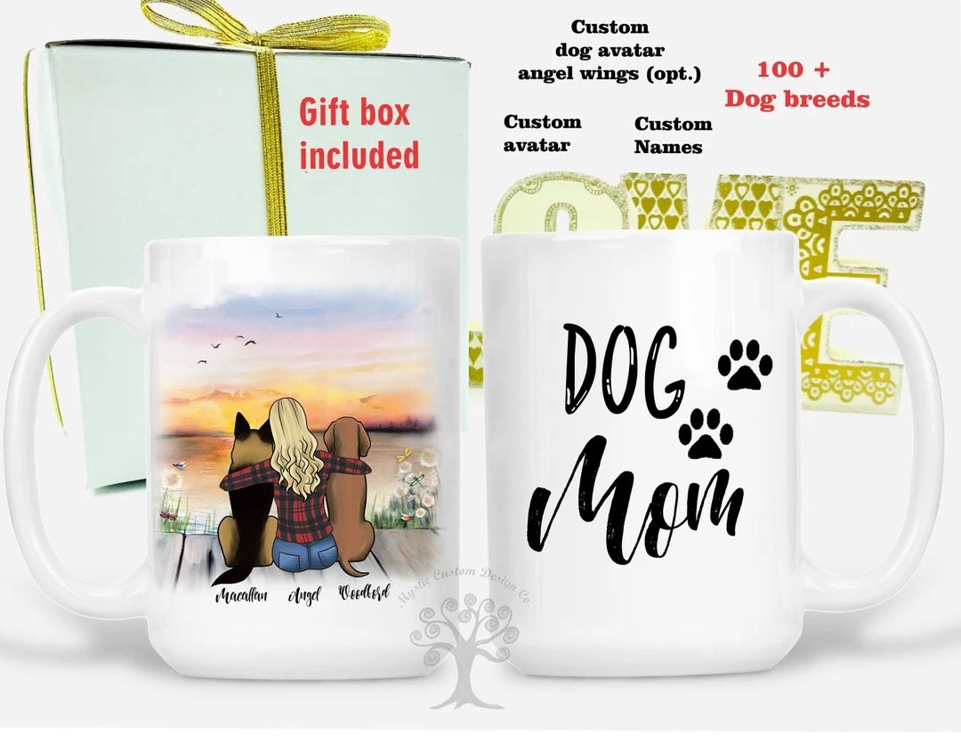 Dog Mom Mug Personalized Dog Mug Dog Coffee Mug Dog Mom - Etsy | Etsy (US)